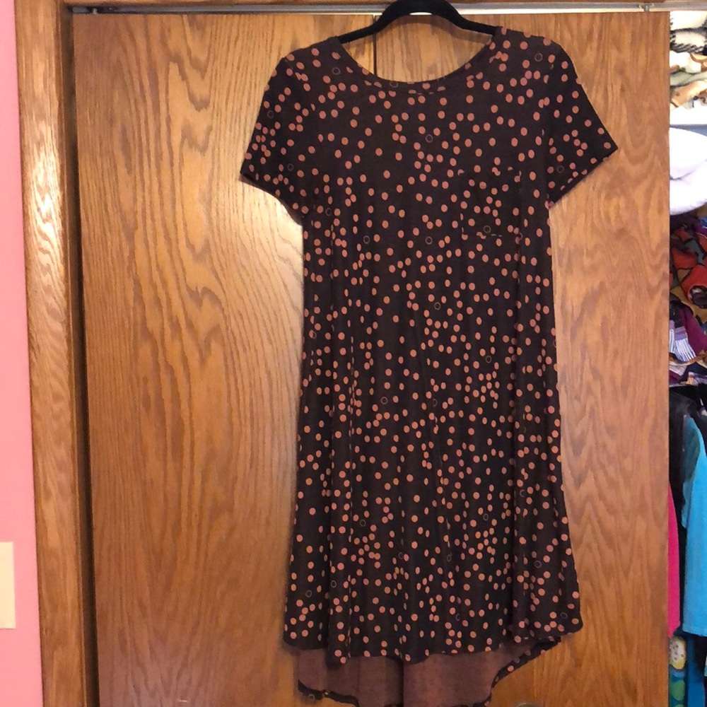 Short sleeve hi-lo a-line dress